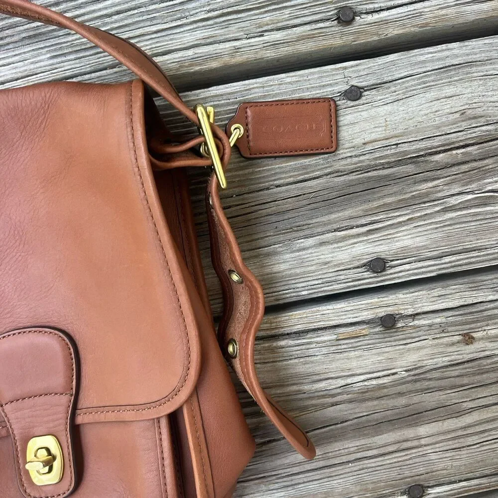 Coach Classic 18000 Reissue Limited Ed. British Tan Leather Field Messenger Bag